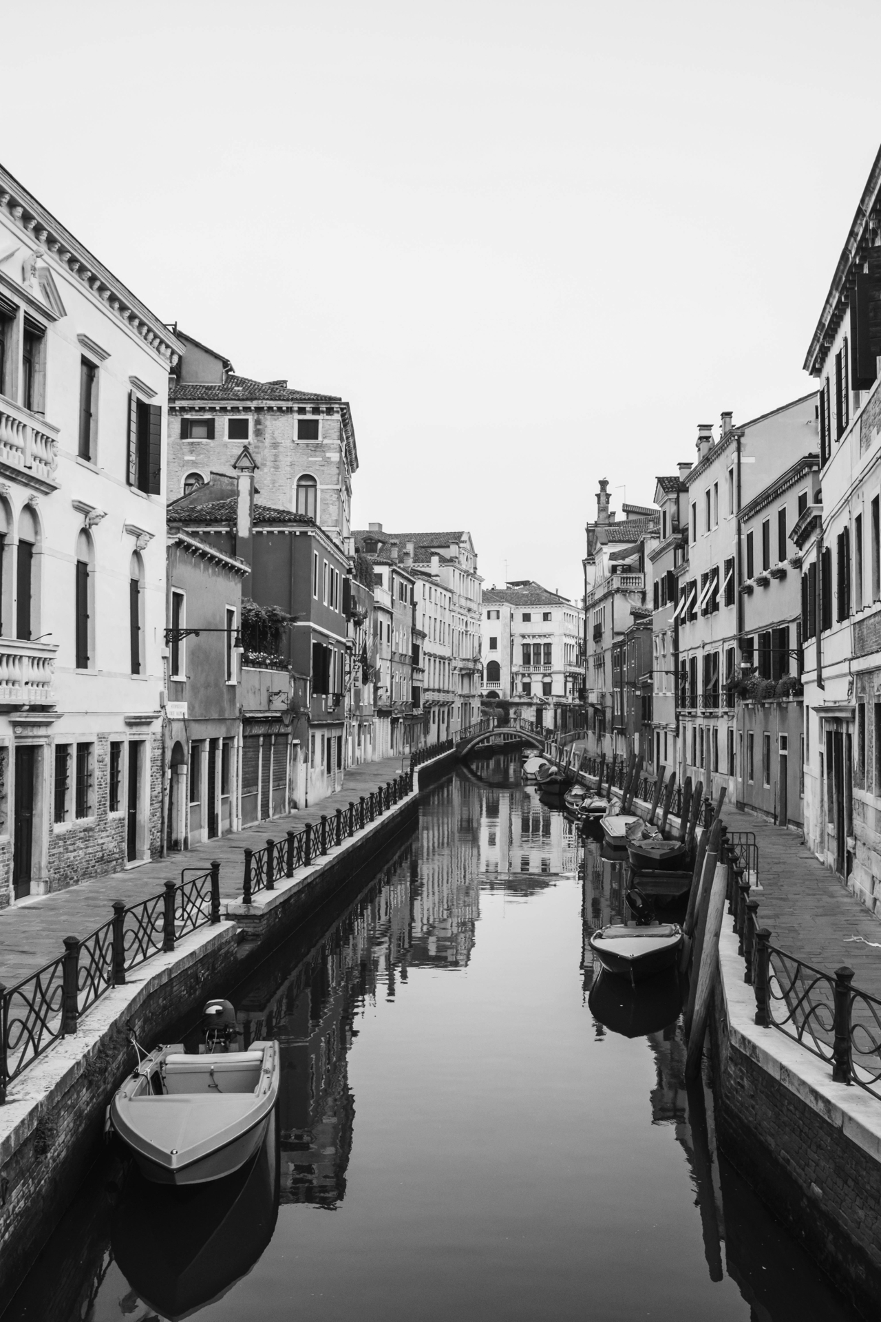 A canal in Venice, seen from a bridge
