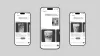 Three phone screens depicting conversations on the Starbucks ChatGPT app