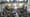An interior of the Indian Coffee House in Kolkata taken from the balcony with tables full of people below